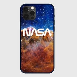 Чехол для iPhone 12 Pro Max Лого NASA и Туманность Киля, цвет: 3D-черный