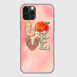 Чехол для iPhone 12 Pro Max Love Summer Лето, цвет: 3D-серый