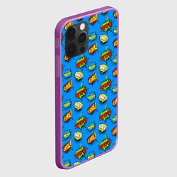 Чехол для iPhone 12 Pro Max POP ART - стикербомбинг, цвет: 3D-сиреневый — фото 2