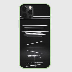 Чехол для iPhone 12 Pro Max Неоновые фонари во тьме - Белый, цвет: 3D-салатовый