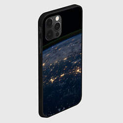 Чехол для iPhone 12 Pro Max Земля из космоса - Жёлтый, цвет: 3D-черный — фото 2