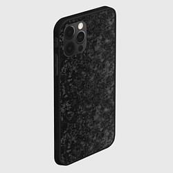 Чехол для iPhone 12 Pro Max Black marble Черный мрамор, цвет: 3D-черный — фото 2