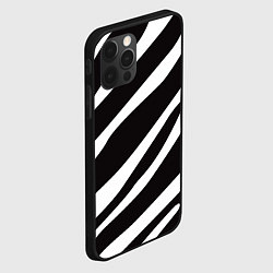 Чехол для iPhone 12 Pro Max Анималистичный рисунок зебра, цвет: 3D-черный — фото 2