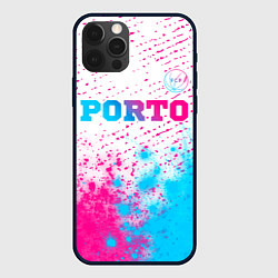Чехол для iPhone 12 Pro Max Porto Neon Gradient, цвет: 3D-черный