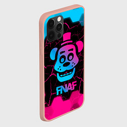 Чехол для iPhone 12 Pro Max FNAF мишка - neon gradient, цвет: 3D-светло-розовый — фото 2