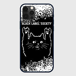 Чехол для iPhone 12 Pro Max Группа Black Label Society и рок кот, цвет: 3D-черный