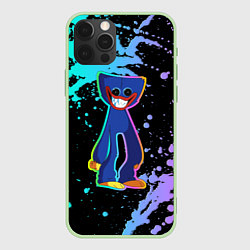 Чехол для iPhone 12 Pro Max Poppy Playtime Хагги Вагги разноцветный неон, цвет: 3D-салатовый