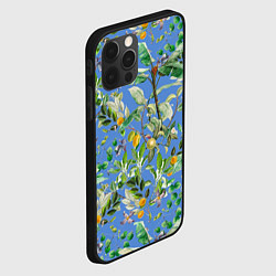 Чехол для iPhone 12 Pro Max Летний Фруктовый Сад С Цветами, цвет: 3D-черный — фото 2
