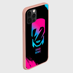 Чехол для iPhone 12 Pro Max David Bowie - neon gradient, цвет: 3D-светло-розовый — фото 2