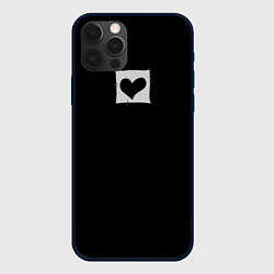 Чехол для iPhone 12 Pro Max Пустое сердце - заплатка, цвет: 3D-черный