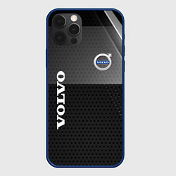 Чехол для iPhone 12 Pro Max Volvo Абстракция, цвет: 3D-тёмно-синий