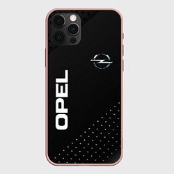 Чехол для iPhone 12 Pro Max Opel Карбон, цвет: 3D-светло-розовый