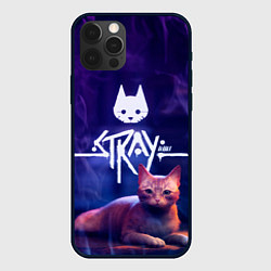 Чехол для iPhone 12 Pro Max Stray кот - дымок - neon, цвет: 3D-черный