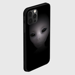 Чехол для iPhone 12 Pro Max Взгляд пришельца, цвет: 3D-черный — фото 2