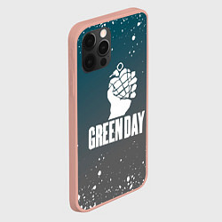 Чехол для iPhone 12 Pro Max Green day - брызги, цвет: 3D-светло-розовый — фото 2