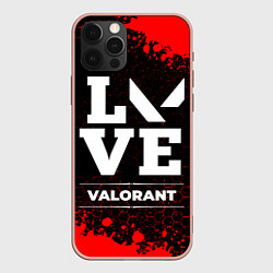 Чехол для iPhone 12 Pro Max Valorant love классика, цвет: 3D-светло-розовый