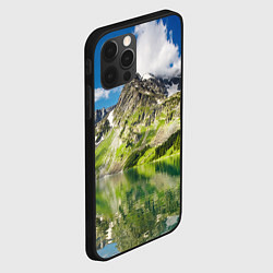 Чехол для iPhone 12 Pro Max Живописное горное озеро, цвет: 3D-черный — фото 2