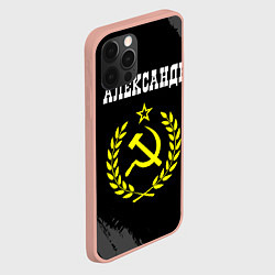 Чехол для iPhone 12 Pro Max Александр и желтый символ СССР со звездой, цвет: 3D-светло-розовый — фото 2