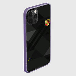 Чехол для iPhone 12 Pro Max Porsche - logo, цвет: 3D-серый — фото 2