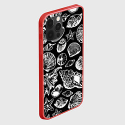 Чехол для iPhone 12 Pro Max Паттерн из морских ракушек, цвет: 3D-красный — фото 2