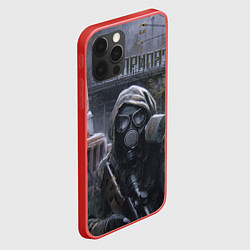 Чехол для iPhone 12 Pro Max STALKER Одиночка В Припяти, цвет: 3D-красный — фото 2