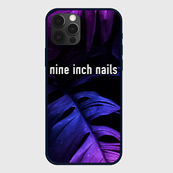 Чехол iPhone 12 Pro Max Nine Inch Nails neon monstera