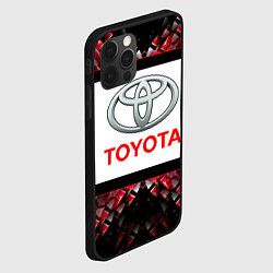 Чехол для iPhone 12 Pro Max Toyota - абстракция - лого, цвет: 3D-черный — фото 2