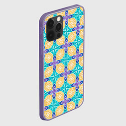 Чехол для iPhone 12 Pro Max Мозаика лепестки, цвет: 3D-серый — фото 2
