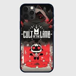 Чехол для iPhone 12 Pro Max Cult of the lamb ритуал, цвет: 3D-черный