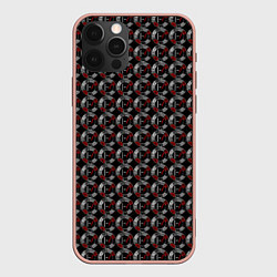 Чехол для iPhone 12 Pro Max Symbol in a circle, цвет: 3D-светло-розовый