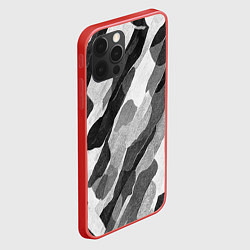 Чехол для iPhone 12 Pro Max Зимник - камуфляж зимний косой, цвет: 3D-красный — фото 2