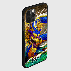 Чехол для iPhone 12 Pro Max Разноцветный Японский Дракон, цвет: 3D-черный — фото 2