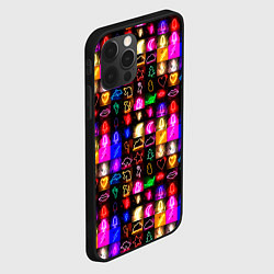 Чехол для iPhone 12 Pro Max Neon glowing objects, цвет: 3D-черный — фото 2