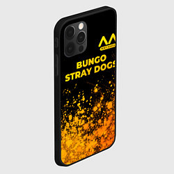 Чехол для iPhone 12 Pro Max Bungo Stray Dogs - gold gradient: символ сверху, цвет: 3D-черный — фото 2