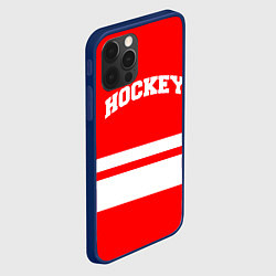 Чехол для iPhone 12 Pro Max Hockey - две волосы, цвет: 3D-тёмно-синий — фото 2