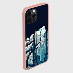 Чехол для iPhone 12 Pro Max Cracked ice, цвет: 3D-светло-розовый — фото 2