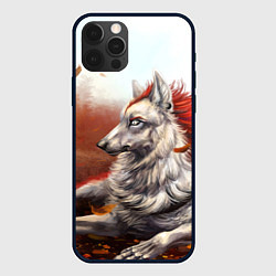 Чехол для iPhone 12 Pro Max Арт - волк с рыжей гривой, цвет: 3D-черный