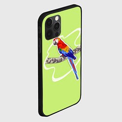 Чехол для iPhone 12 Pro Max Яркий попугай Ара, цвет: 3D-черный — фото 2