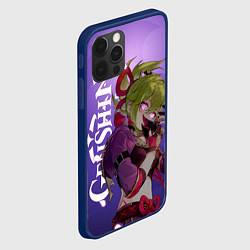 Чехол для iPhone 12 Pro Max Геншин импакт - Куки Синобу, цвет: 3D-тёмно-синий — фото 2