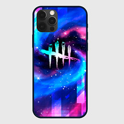Чехол для iPhone 12 Pro Max Dead by Daylight неоновый космос, цвет: 3D-черный