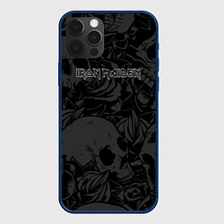 Чехол для iPhone 12 Pro Max Iron Maiden - черепа, цвет: 3D-тёмно-синий