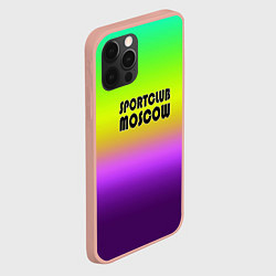 Чехол для iPhone 12 Pro Max Sportclub Moscow, цвет: 3D-светло-розовый — фото 2
