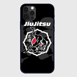 Чехол для iPhone 12 Pro Max Jiu-jitsu throw logo, цвет: 3D-черный