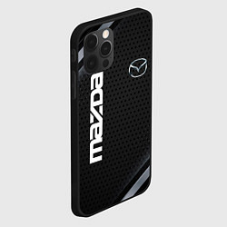 Чехол для iPhone 12 Pro Max Mazda карбон, цвет: 3D-черный — фото 2