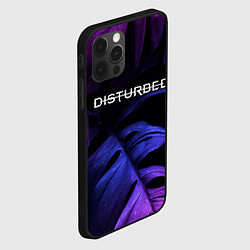 Чехол для iPhone 12 Pro Max Disturbed neon monstera, цвет: 3D-черный — фото 2