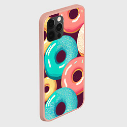 Чехол для iPhone 12 Pro Max Пончики и только пончики, цвет: 3D-светло-розовый — фото 2
