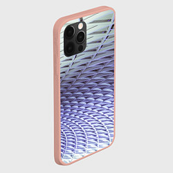 Чехол для iPhone 12 Pro Max Ребристая абстрактная поверхность, цвет: 3D-светло-розовый — фото 2