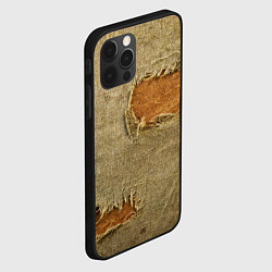 Чехол для iPhone 12 Pro Max Старая рваная мешковина - авангард, цвет: 3D-черный — фото 2