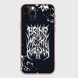 Чехол для iPhone 12 Pro Max Bring Me the Horizon краска, цвет: 3D-светло-розовый