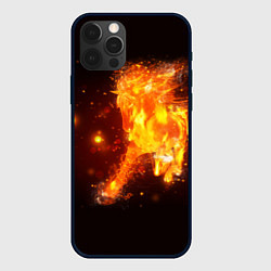 Чехол для iPhone 12 Pro Max Огненная лошадь мчит галопом, цвет: 3D-черный